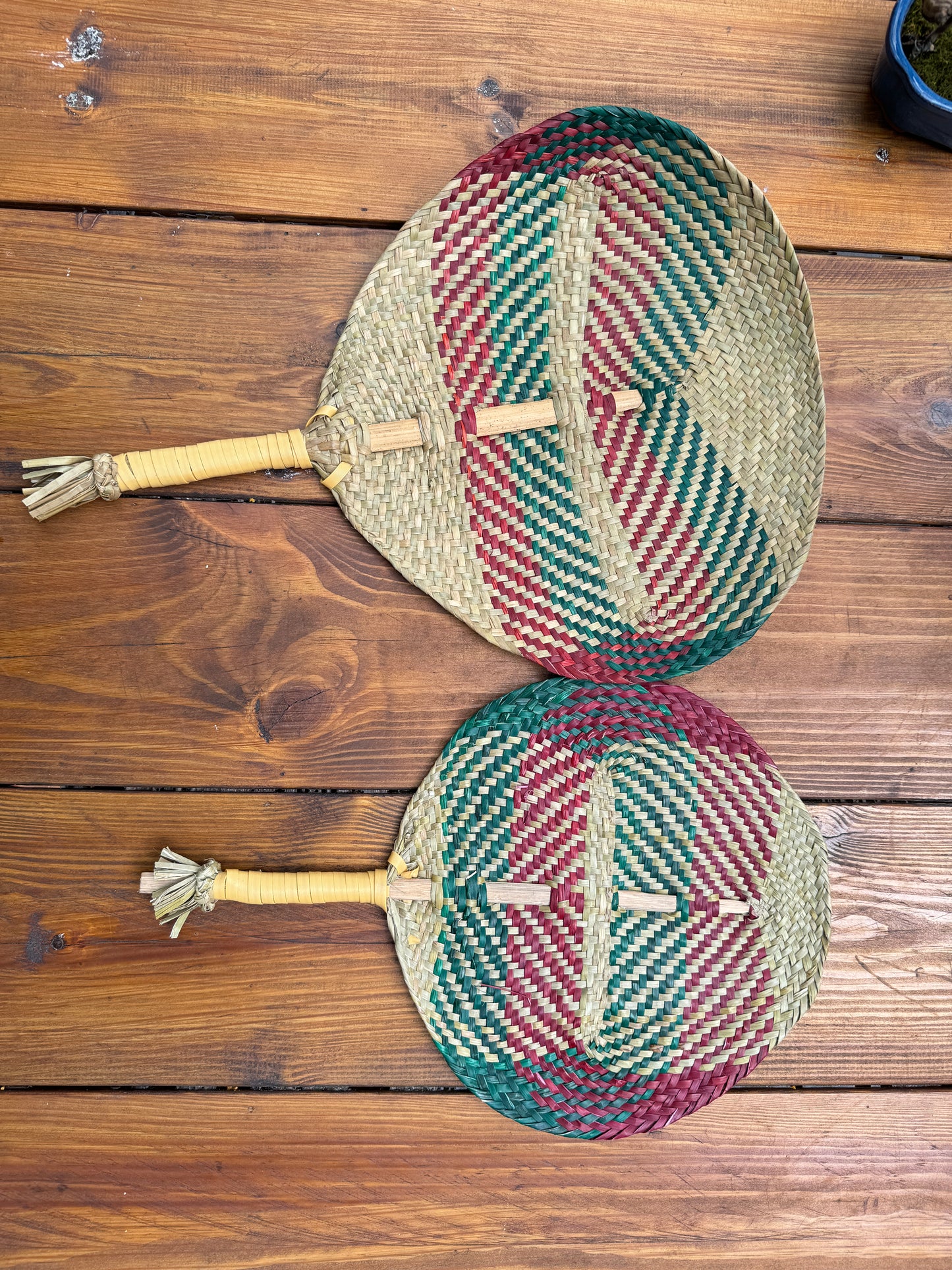 Traditional Chinese Cattail Woven Fan