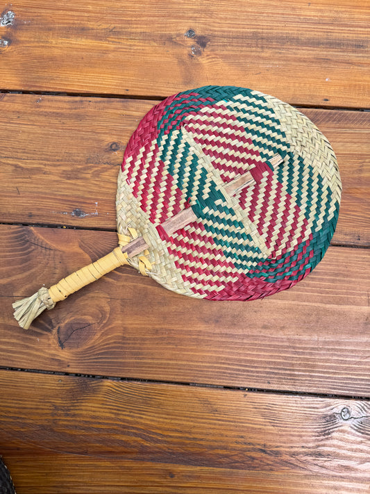 Traditional Chinese Cattail Woven Fan