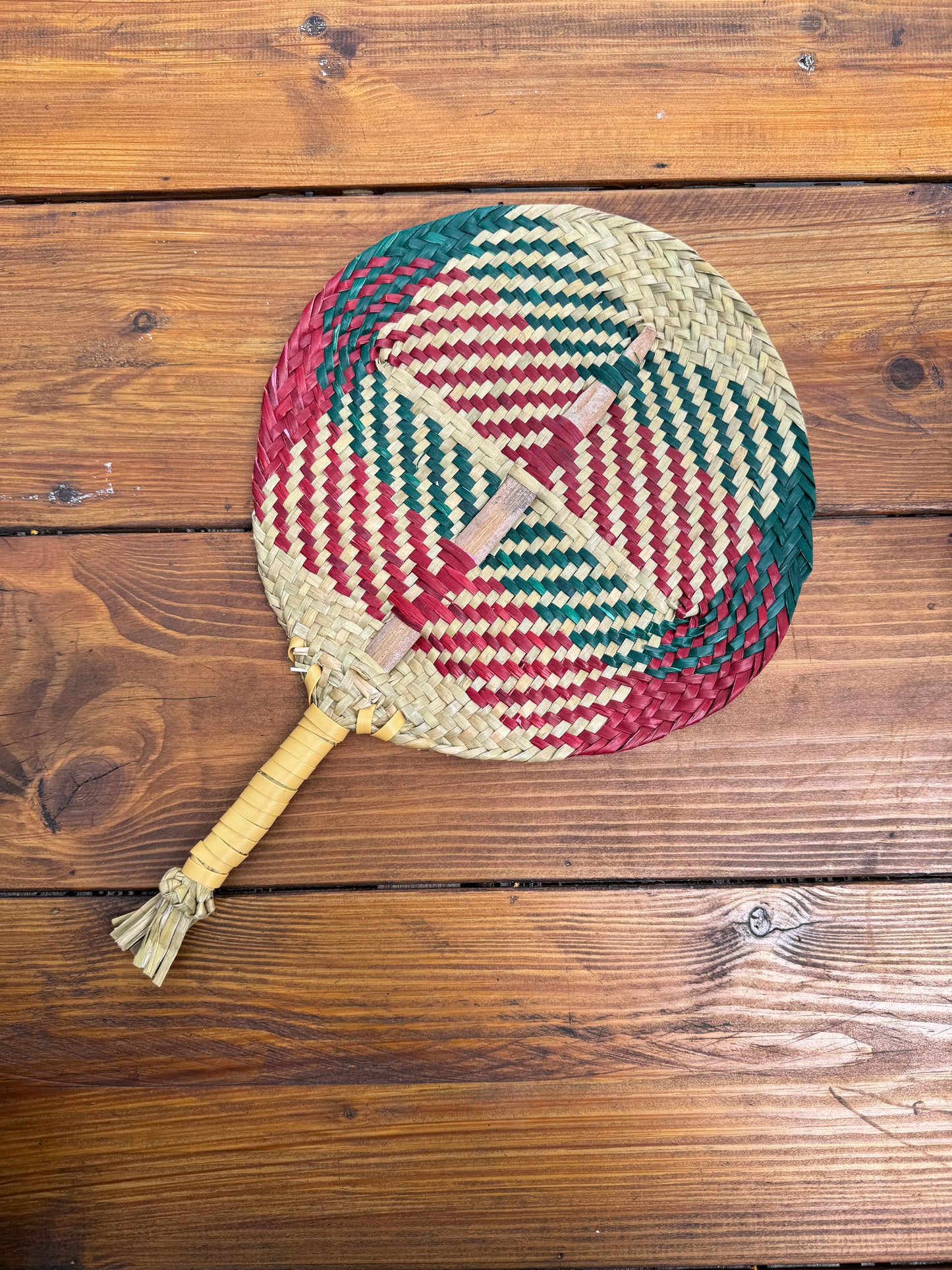 Traditional Chinese Cattail Woven Fan